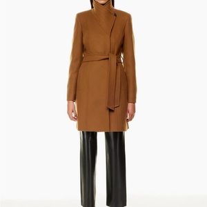 Aritzia Babaton Connor Wool Coat Size XS Tan Colour